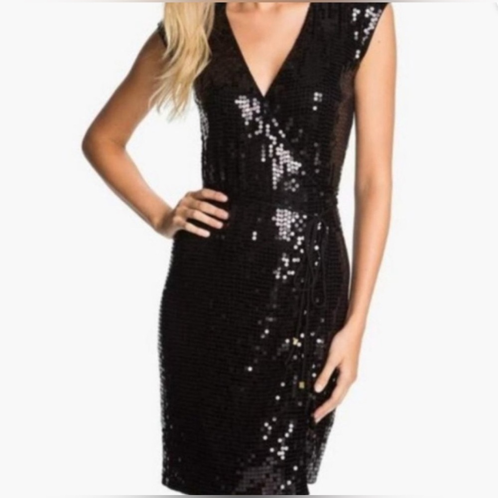 Michael Kors Sequins Wrapped Dress Party Evening‎ Sequined Size XS